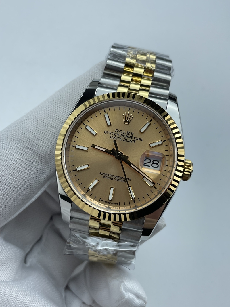 (준비완료/특급배송)NO.3519/롤렉스 데이저스트 36미리 최신형 옐로우 골드 콤비 화이트 바인덱스 QP공장